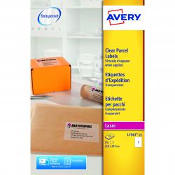 Cheap Stationery Supply of Avery Laser Parcel Label 1 Per Sheet Clear (Pack of 25) L7567-25 AV10627 Office Statationery