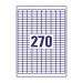 Avery Inkjet Mini Labels 270 Per Sheet White (Pack of 6750) J8659-25 AV10634