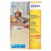 This photograph features a stack of Avery Laser Labels, specifically Avery Removable Labels in white. The pack contains a total of 675 labels, with 27 labels per sheet. These labels are L4737REV-25 and AV10638.