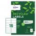Avery Recycled Address Labels 16Sheet White (Pack of 240) LR7162-15 AV14265