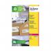 Avery Recycled Parcel Labels 8 Per Sheet White (Pack of 120) LR7165-15