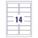 Avery Inkjet Address Labels QuickDRY 99.1x38.1mm 14 Per Sheet White (Pack of 1400) J8163-100 AV17631