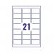 Avery Laser Address Labels 21 Per Sheet Clear (Pack of 525) L7560-25 AV17776
