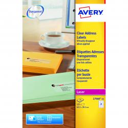 Cheap Stationery Supply of Avery Laser Address Labels 21 Per Sheet Clear (Pack of 525) L7560-25 Office Statationery