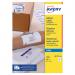 The picture shows a pack of Avery Inkjet Labels, with 10 labels per sheet, each measuring 99.1x57mm. The labels are white in color and there are 1000 labels in the pack. This product is labeled as J8173-100 AV98895.