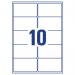 Avery Inkjet Label 99.1x57mm 10 Per Sheet White (Pack of 1000) J8173-100 AV98895