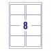 Avery Inkjet Label 99.1x67.7mm 8 Per Sheet White (Pack of 800) J8165-100 AVJ8165
