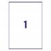 Avery Inkjet Label 199.6x289.1mm 1 Per Sheet Wht (Pack of 100) J8167-100 AVJ8167
