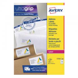 Cheap Stationery Supply of Avery Ultragrip Laser Label 63.5x46.6mm White (Pack of 1800) L7161-100 Office Statationery