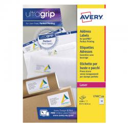 Cheap Stationery Supply of Avery Ultragrip Laser Labels 63.5x46.6mm White (Pack of 4500) L7161-250 Office Statationery