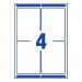 Avery Ultragrip Laser Labels 139x99.1mm White (Pack of 400) L7169-100 AVL7169