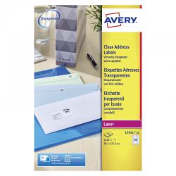 Cheap Stationery Supply of Avery Laser Labels 38x21mm 65 Per Sheet Clear (Pack of 1625) L7551-25 AVL7551 Office Statationery