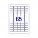 Avery Laser Mini Labels 38x21mm 65 Per Sheet Clear (Pack of 1625) L7551-25 AVL7551