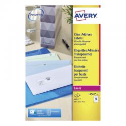 Cheap Stationery Supply of Avery Clear Laser Labels 99x34mm (Pack of 400) L7562-25 AVL7562S Office Statationery