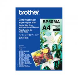 Cheap Stationery Supply of Brother Inkjet Paper Matt A4 Black (Pack of 25) BP60MA BA62851 Office Statationery