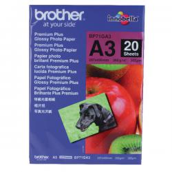 Cheap Stationery Supply of Brother A3 Premium Plus Glossy Photo Paper (Pack of 20) BP71GA3 BA65840 Office Statationery