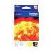 This vibrant yellow inkjet cartridge features the Brother logo and a label identifying it as the LC980Y model. The cartridge is compact and rectangular, with a small hole on one side for insertion into a printer. The label also lists the product name and brand.