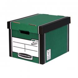 Cheap Stationery Supply of Fellowes Bankers Box Premium Presto Storage Box Green/White (Pack of 10+2) 7260801 BB07300 Office Statationery