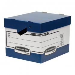 Cheap Stationery Supply of Fellowes Bankers Box Heavy Duty Blue and White Ergo Box (Pack of 10) 0038801 BB43597 Office Statationery