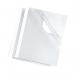 The photo shows a pack of 100 Fellowes Thermal Binding Covers in classic white. Each cover measures 3mm thick and features a sleek, professional design. Perfect for binding important documents like reports or presentations.