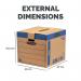 Bankers Box SmoothMove Fastfold Removal Box Large 85 Litre BrownBlue (Pack of 5) 6205301 BB60704