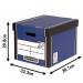 Fellowes Bankers Box Premium Presto Storage Box BlueWhite Pack of 10 7260603 BB729