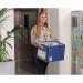 Fellowes Bankers Box Premium Presto Storage Box BlueWhite Pack of 10 7260603 BB729