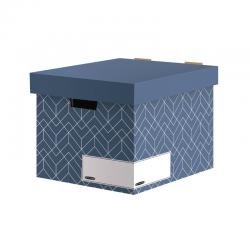 Cheap Stationery Supply of Bankers Box Decor Storage Box Blue (Pack of 5) 4483701 BB76836 Office Statationery