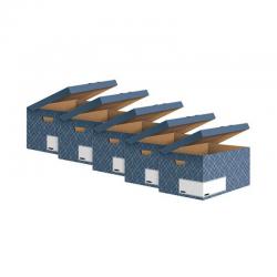 Cheap Stationery Supply of Bankers Box Decor Flip Top Box Blue (Pack of 5) 4484101 BB76840 Office Statationery