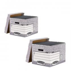 Cheap Stationery Supply of Bankers Standard Storage Box Grey (Pack of 10) BB810537 BOGOF BB810537 Office Statationery