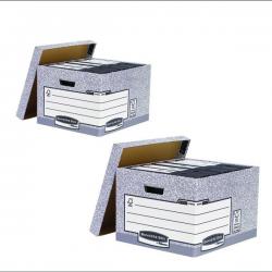 Cheap Stationery Supply of Bankers Large Storage Box Grey (Pack of 10) BB810538 BOGOF BB810538 Office Statationery