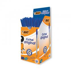 Cheap Stationery Supply of Bic Cristal Ballpoint Pen Medium Blue (Pack of 50) 837360 BC10001 Office Statationery