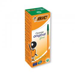Cheap Stationery Supply of Bic Orange Fine Ballpoint Pen Green (Pack of 20) 1199110113 BC10113 Office Statationery