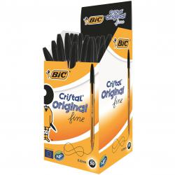 Cheap Stationery Supply of Bic Cristal Fine Ballpoint Pen Black (Pack of 50) 872731 BC13448 Office Statationery