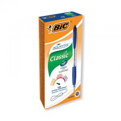 Cheap Stationery Supply of Bic Atlantis Ballpoint Pen Medium Blue (Pack of 12) 1199013670 BC13670 Office Statationery