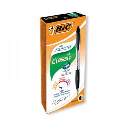 Cheap Stationery Supply of Bic Atlantis Ballpoint Pen Medium Black (Pack of 12) 949844 BC13671 Office Statationery