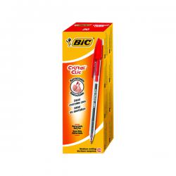 Cheap Stationery Supply of Bic Cristal Clic Ballpoint Pen Medium Red (Pack of 20) 850734 BC17163 Office Statationery