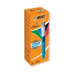 Cheap Stationery Supply of Bic 4 Colours Comfort Grip Ballpoint Pen (Pack of 12) 8871361 BC21474 Office Statationery