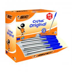 Cheap Stationery Supply of Bic Cristal Ballpoint Pen Medium Blue (Pack of 100) 896039 BC27823 Office Statationery