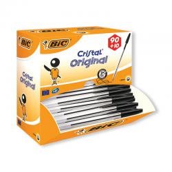 Cheap Stationery Supply of Bic Cristal Ballpoint Pen Medium Black (Pack of 100) 896040 BC27824 Office Statationery