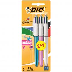 Cheap Stationery Supply of Bic 4 Colours Shine Blister 2+1 (Pack of 20) 902127 BC28178 Office Statationery