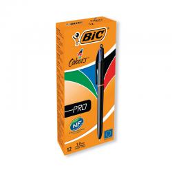 Cheap Stationery Supply of Bic 4 Colours Pro Retractable Ballpoint Pen (Pack of 12) 902129 BC30754 Office Statationery