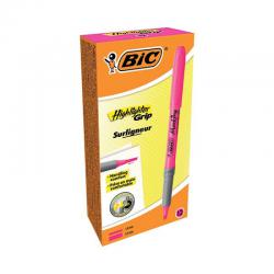 Cheap Stationery Supply of BIC Highlighter Grip Pink (Box of 12) 811934 BC31254 Office Statationery