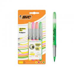 Cheap Stationery Supply of Bic Highlighter Flex Brush Tip Assorted Colours (Pack of 4) 942041 BC44892 Office Statationery