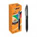 A photo of Bic Ballpoint Pens Bic 4 Colours Grip Pro Retractable Ballpoint Pen Pack looks like a pack of 12 sleek and professional pens in various colors. The pens have a comfortable grip and can easily be retracted for convenience. Perfect for any writing tasks.