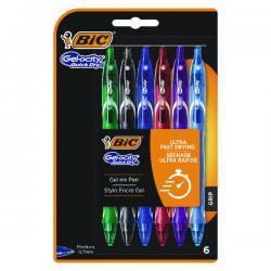 Cheap Stationery Supply of Bic Gel-ocity Quick Dry Gel Pen Assorted (Pack of 6) 964769 BC53757 Office Statationery