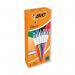 Bic 4 Colours Ballpoint Pens Medium Point Assorted (12 Pack) 964775 BC53763
