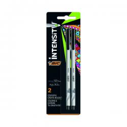 Cheap Stationery Supply of Bic Intensity Fineliner Pen Medium Tip Black (Pack of 2) 964823 BC53811 Office Statationery