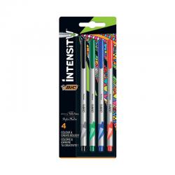 Cheap Stationery Supply of Bic Intensity Fineliner Pen Medium Tip Assorted (Pack of 4) 964824 BC53812 Office Statationery
