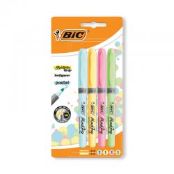 Cheap Stationery Supply of Bic Highlighter Grip Assorted Pastel (Pack of 4) 964859 BC53847 Office Statationery
